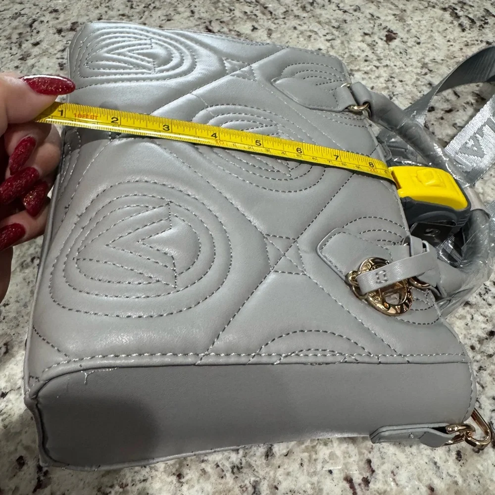 New VALENTINO ORLANDI TOTE BAG WITH PENDANT LIGHT GREY w/Guitar strap - Picture 10 of 14